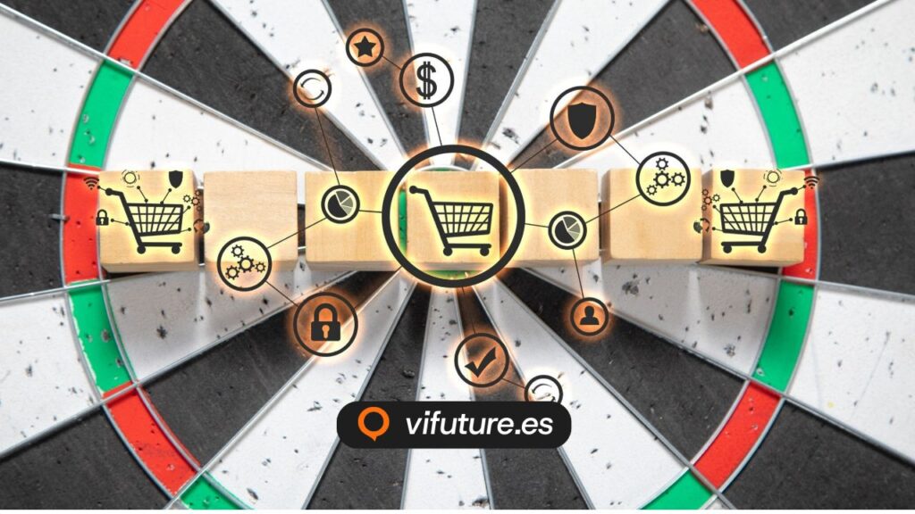 Diana con cubos e iconos para agencia publicidad google