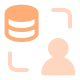 Vector de base de datos y usuario para empresa de diseño de tiendas online