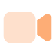 Vector de cámara de vídeo naranja claro para redes sociales empresas