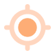Vector de diana beige y naranja de un servicio seo local