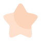 Vector de estrella beige con puntas redondeadas para posicionamiento web