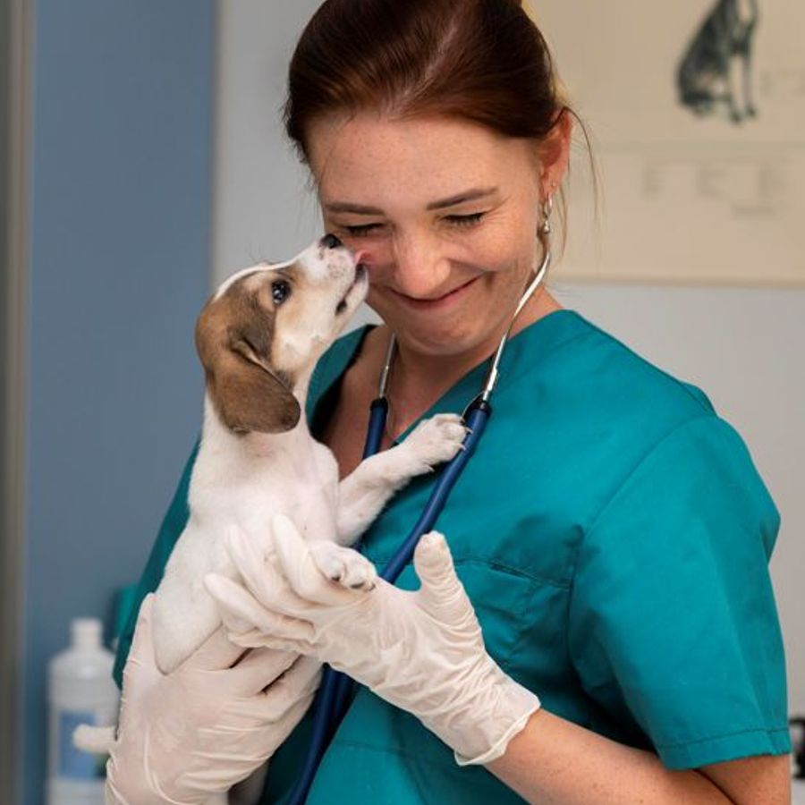 Fachada de clínica veterinaria para proyecto de desarrollo página web