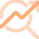 Vector de gráfica ascendente y lupa para diseño web agencia