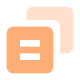 Vector de hojas superpuestas para copiar naranja para agencia de redes sociales