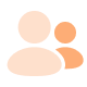 Vector de hojas superpuestas naranja claro para servicios community manager