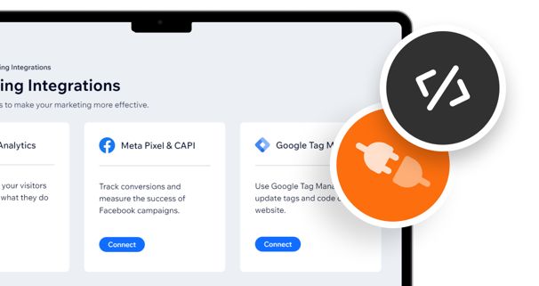 Integraciones de marketing y publicidad en instagram con iconos de conexión