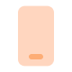 Vector de móvil beige con botón naranja para especialista en seo