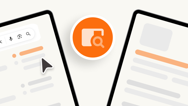 Vector de pantallas web con lupa para diseño de tienda online profesional