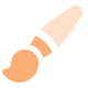 Vector de pincel con pintura naranja para crear instagram anuncios