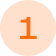 Vector Círculo con el número uno naranja para estrategia de seo local